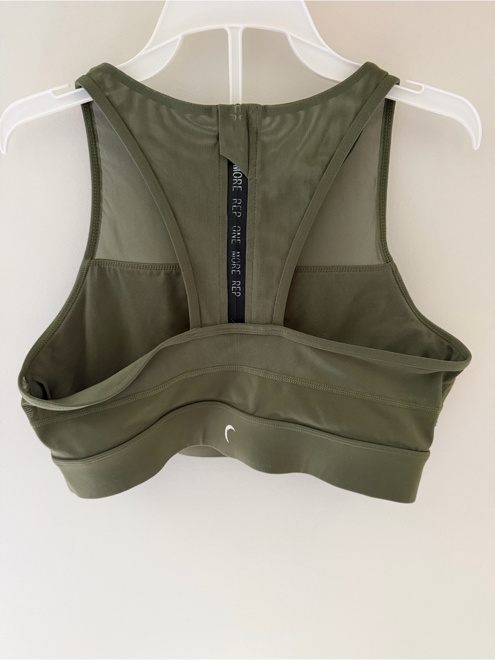 Olive Green Racerback Support Sports Bra